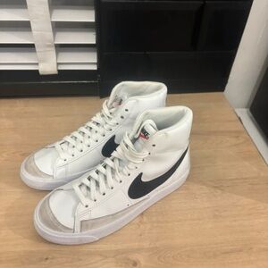 Nike White and Black High-Top Sneakers